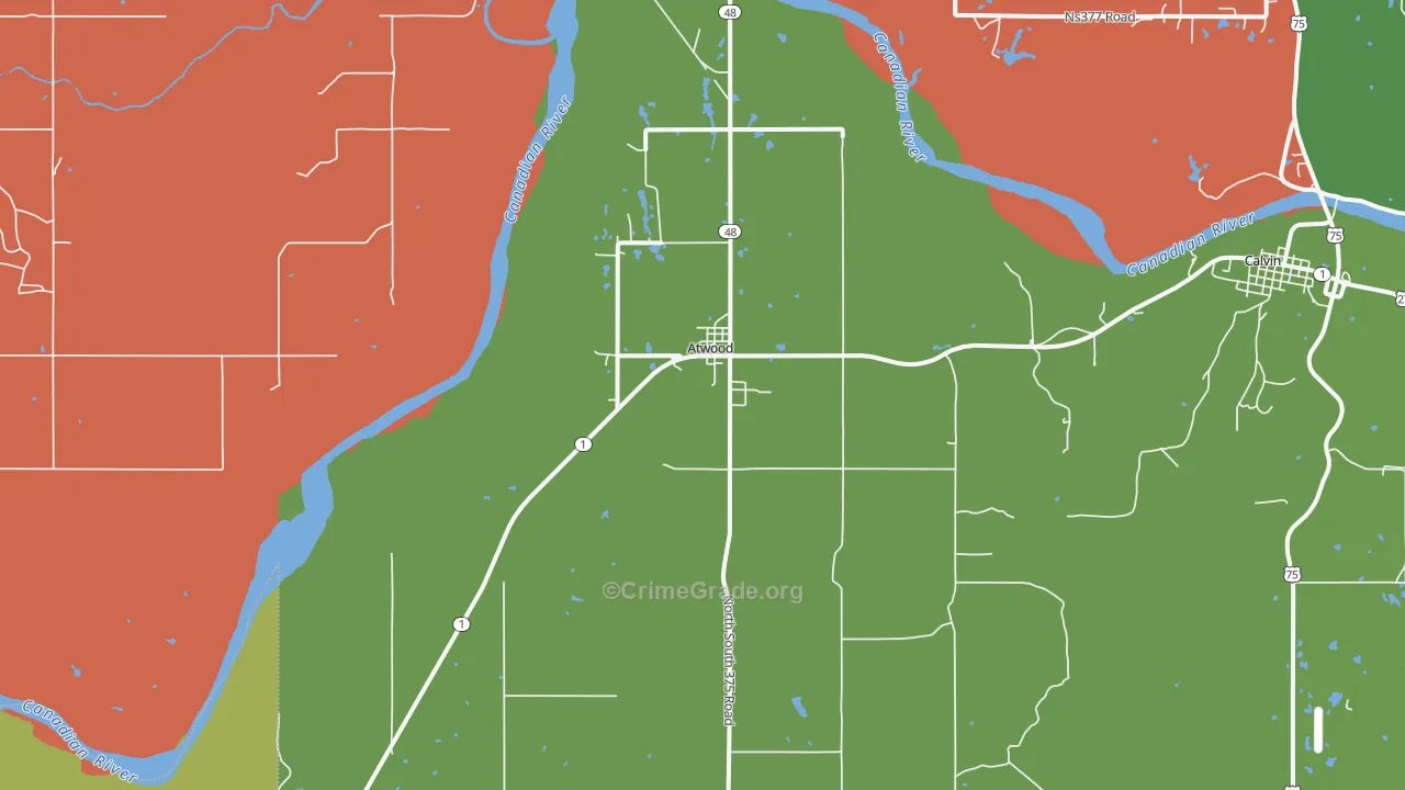 Atwood, OK Map of Assault Rates