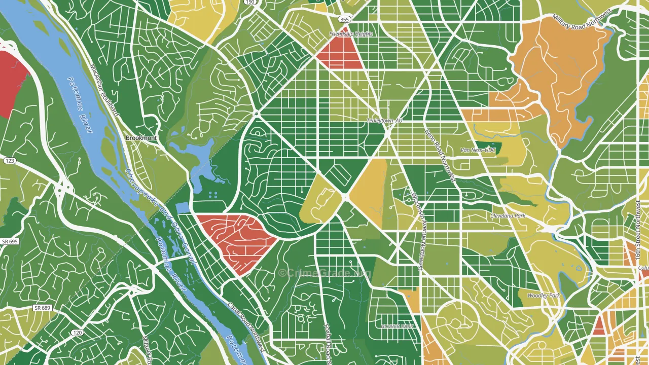 Au-Tenleytown, Washington, DC Map of Assault Rates