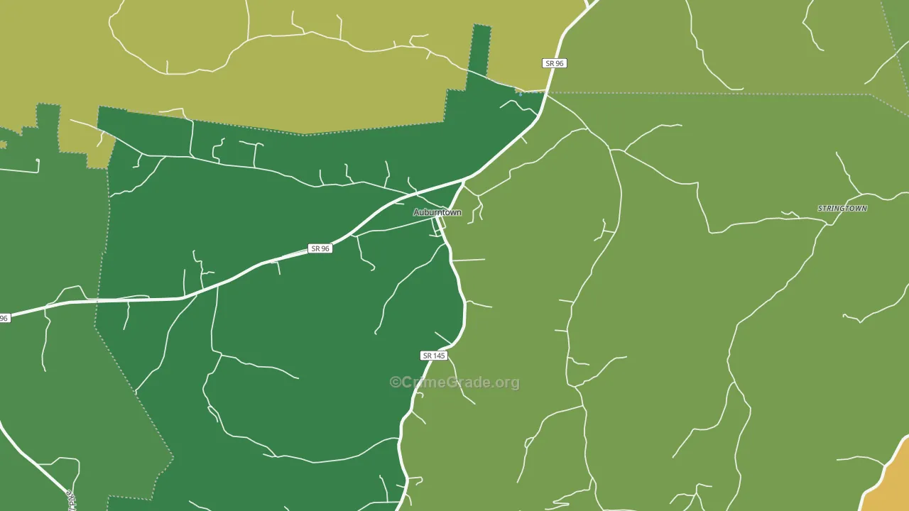 Auburntown, TN Map of Assault Rates