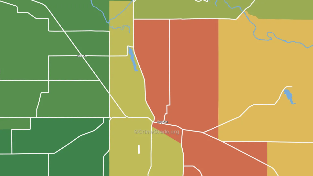 Augusta, WI Map of Assault Rates