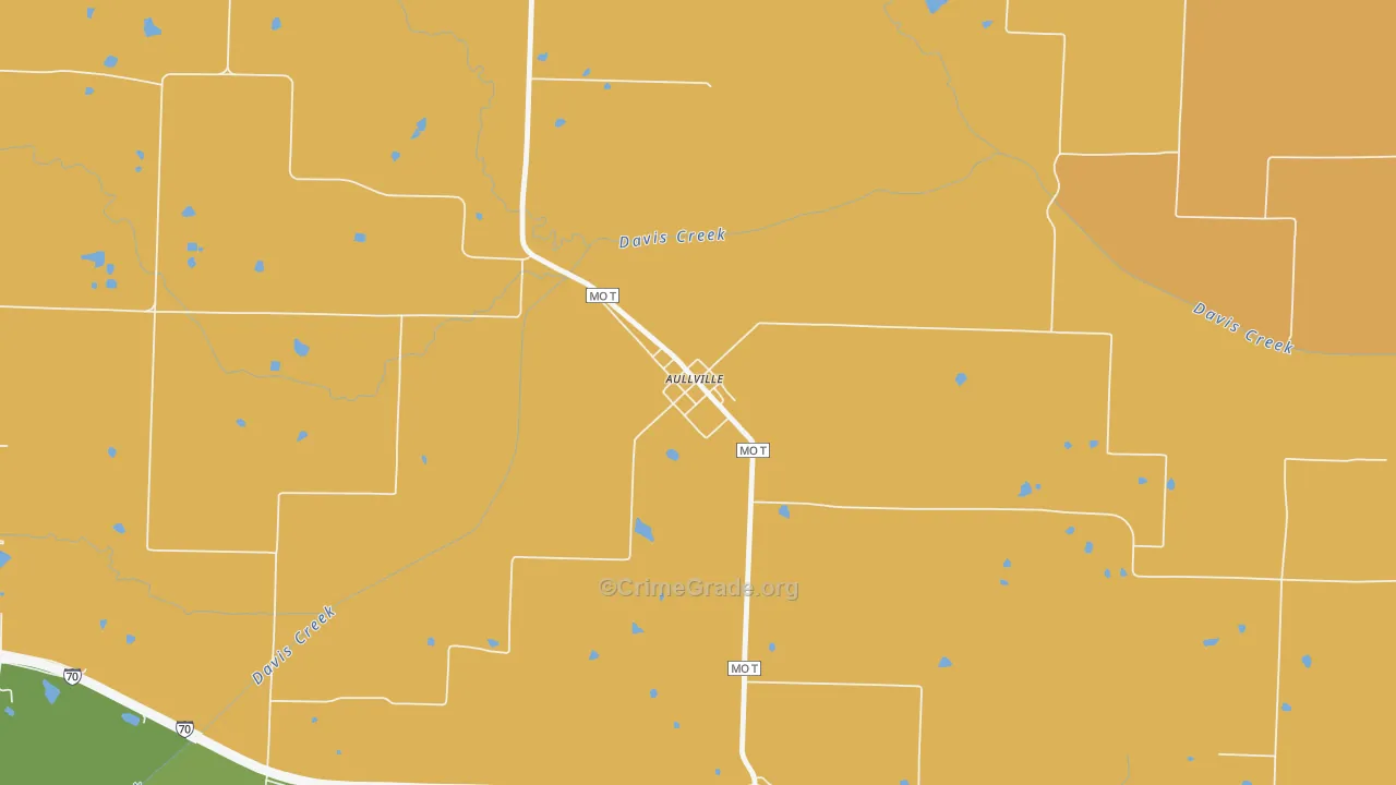 Aullville, MO Map of Assault Rates