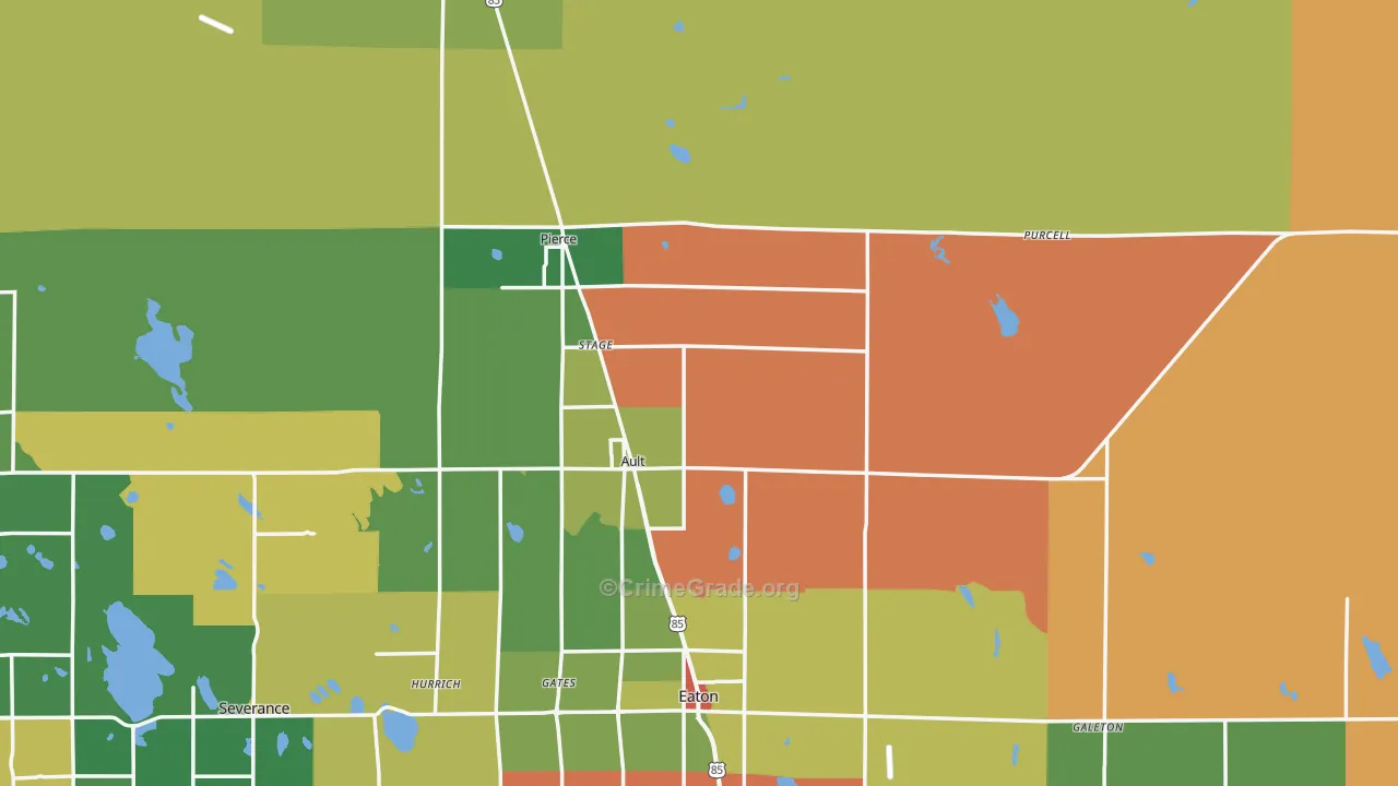 Ault, CO Map of Assault Rates