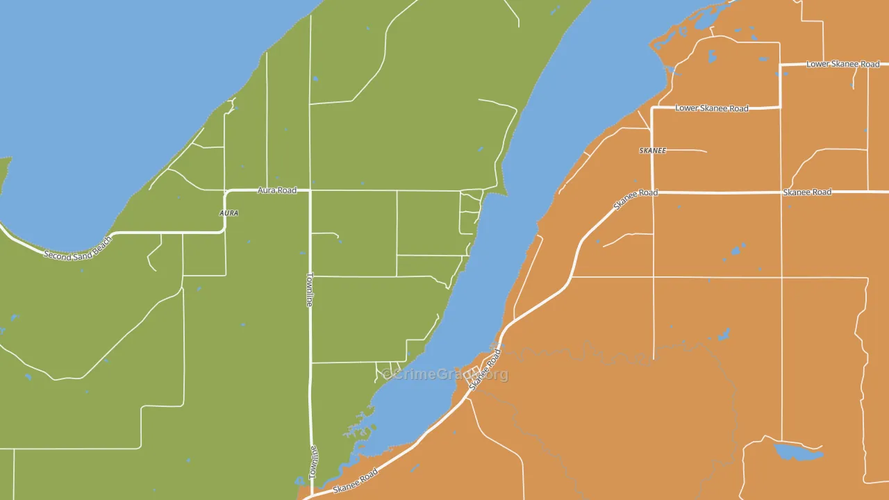 Aura, MI Map of Assault Rates