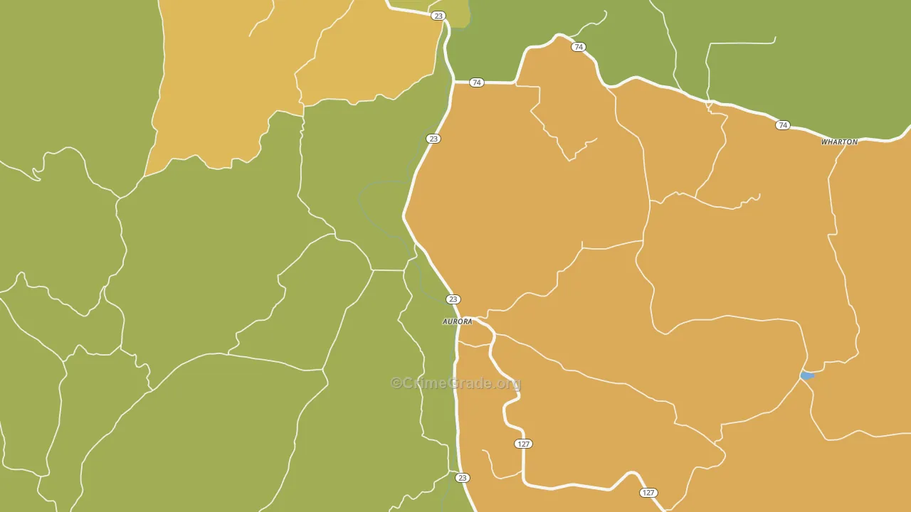 Aurora, AR Map of Assault Rates
