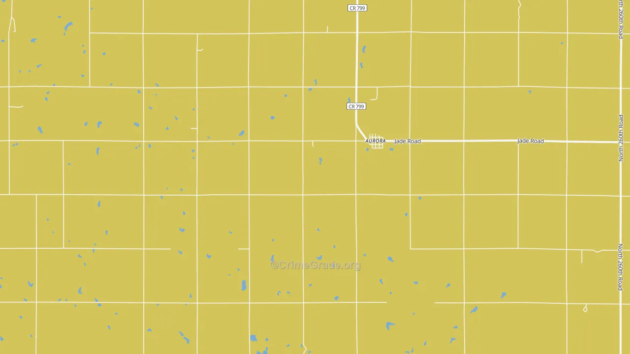 Aurora, KS Map of Assault Rates