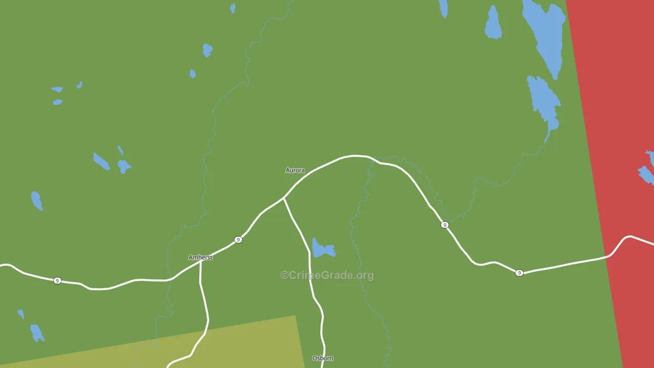 Aurora, ME Map of Assault Rates