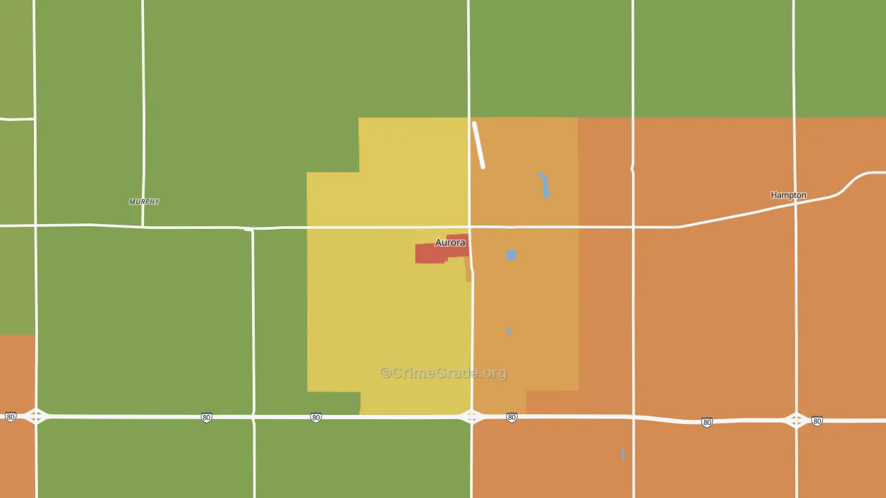 Aurora, NE Map of Assault Rates