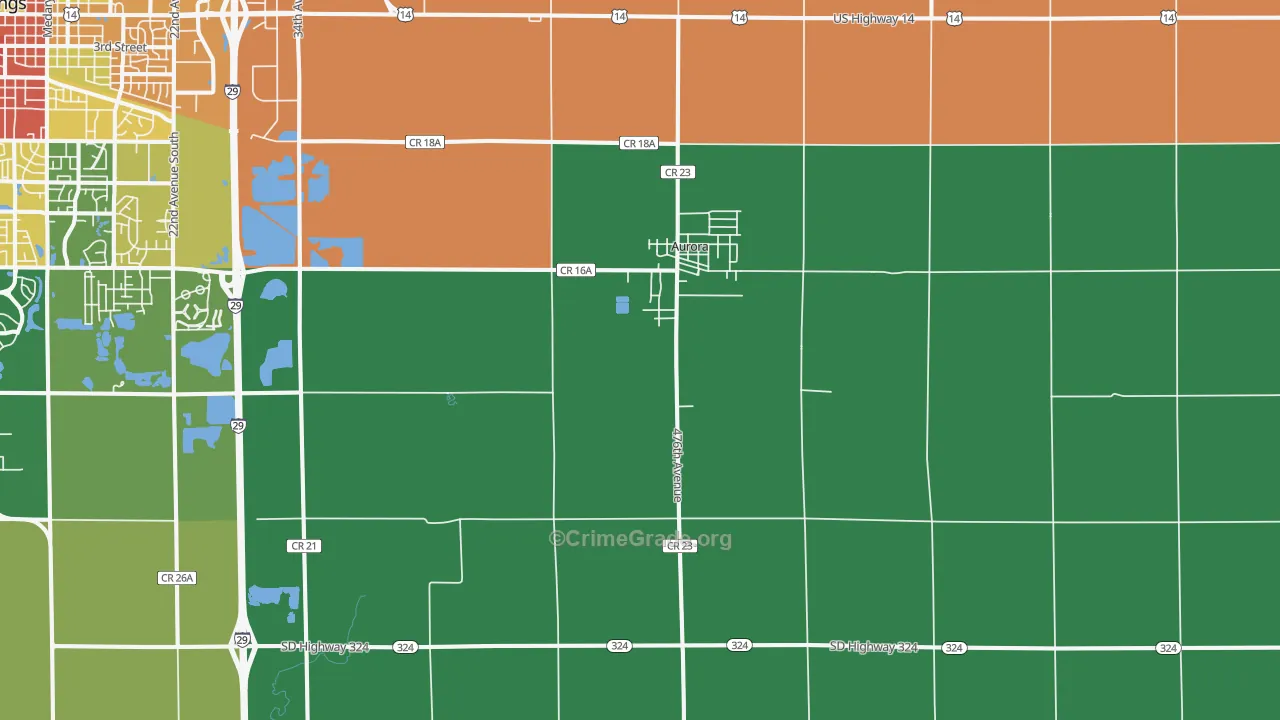 Aurora, SD Map of Assault Rates