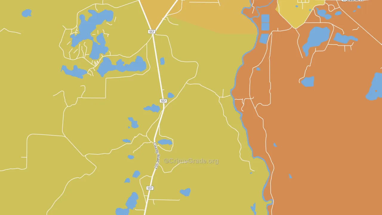 Austin, MI Map of Assault Rates