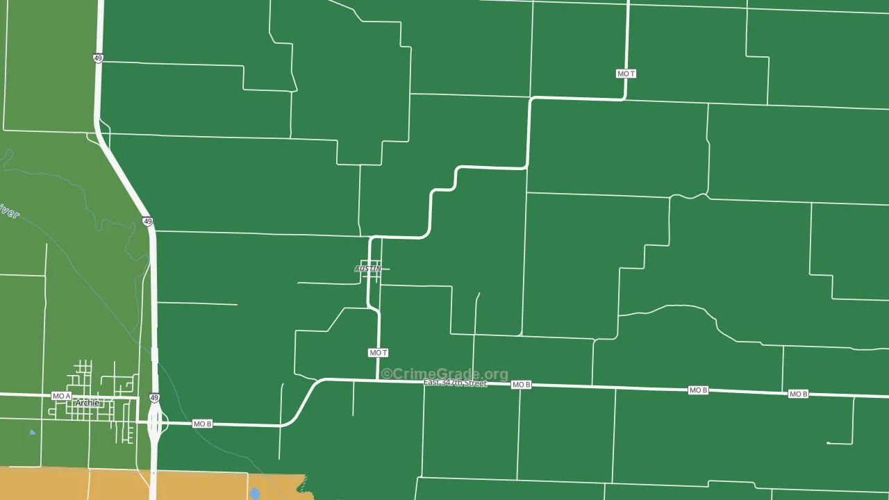 Austin, MO Map of Assault Rates
