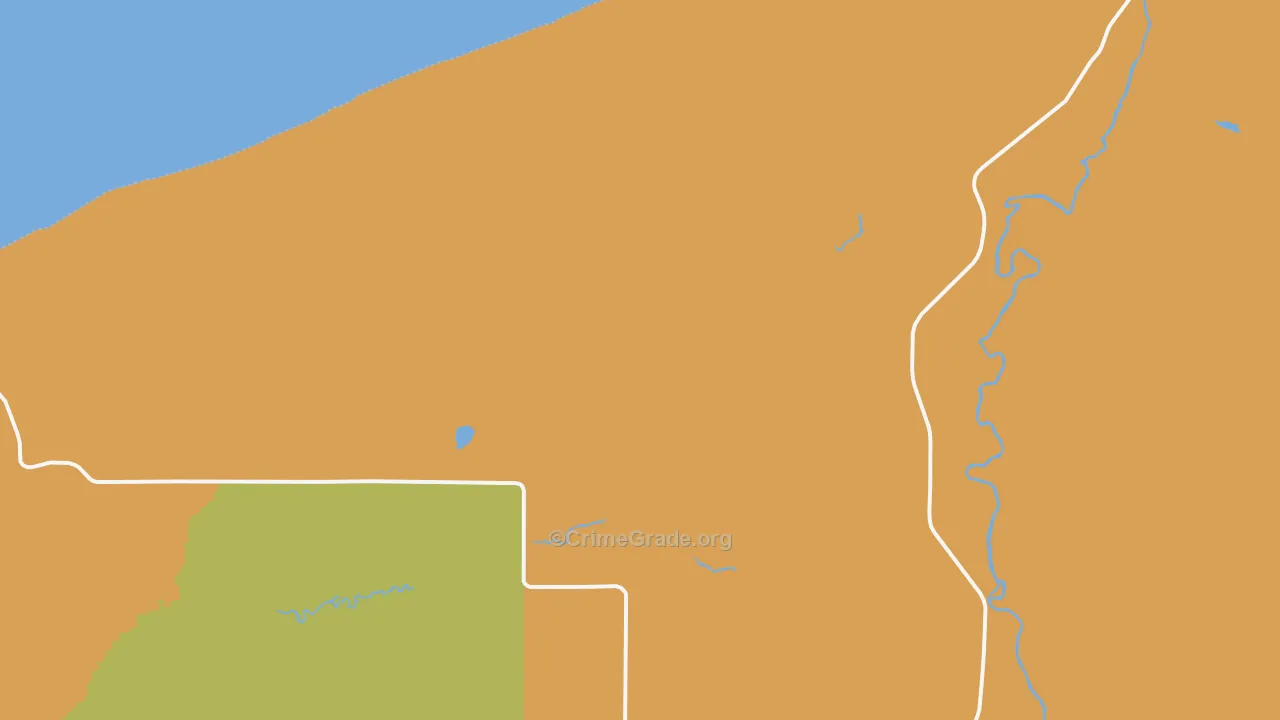 Auvinen Corner, MI Map of Assault Rates