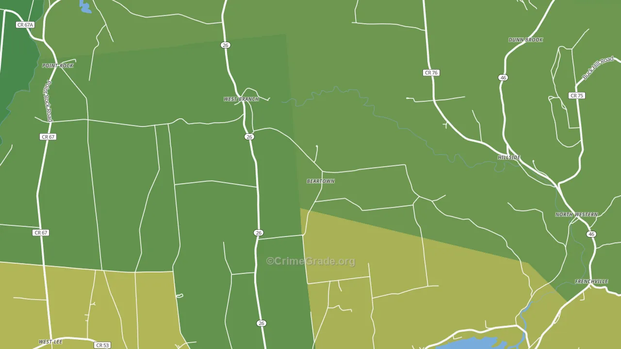 Ava, NY Map of Assault Rates