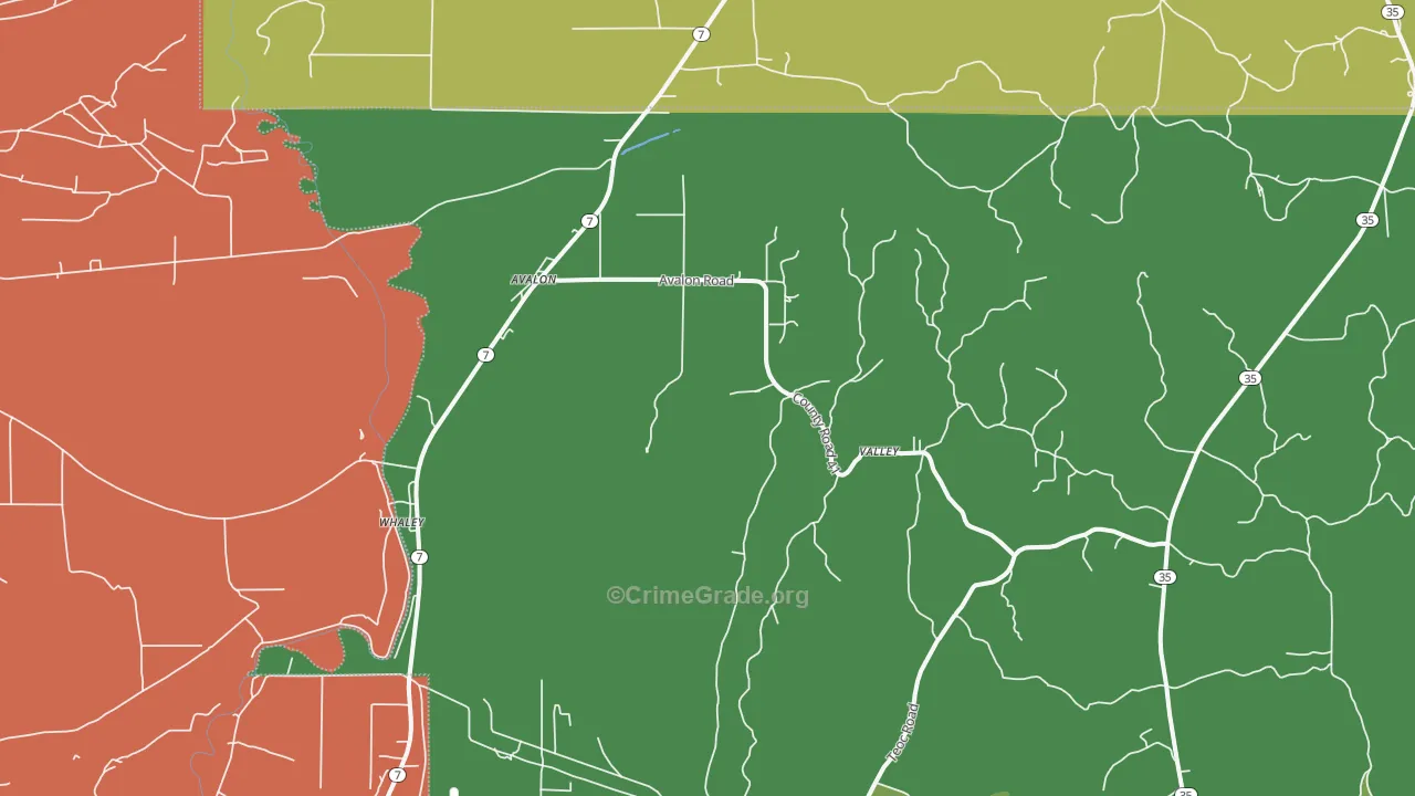 Avalon, MS Map of Assault Rates