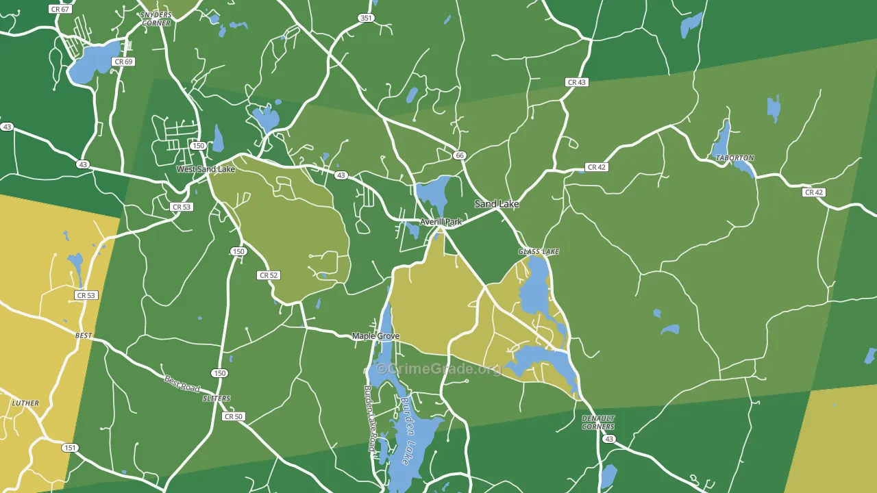 Averill Park, NY Map of Assault Rates