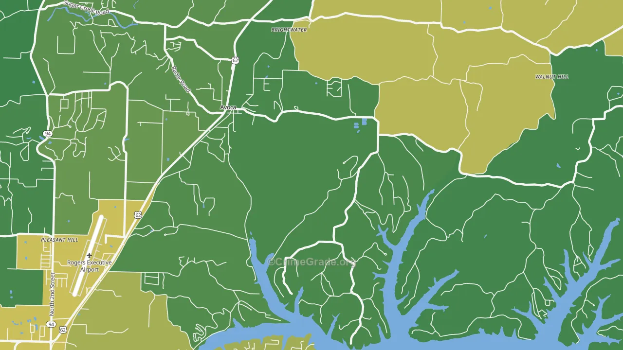 Avoca, AR Map of Assault Rates