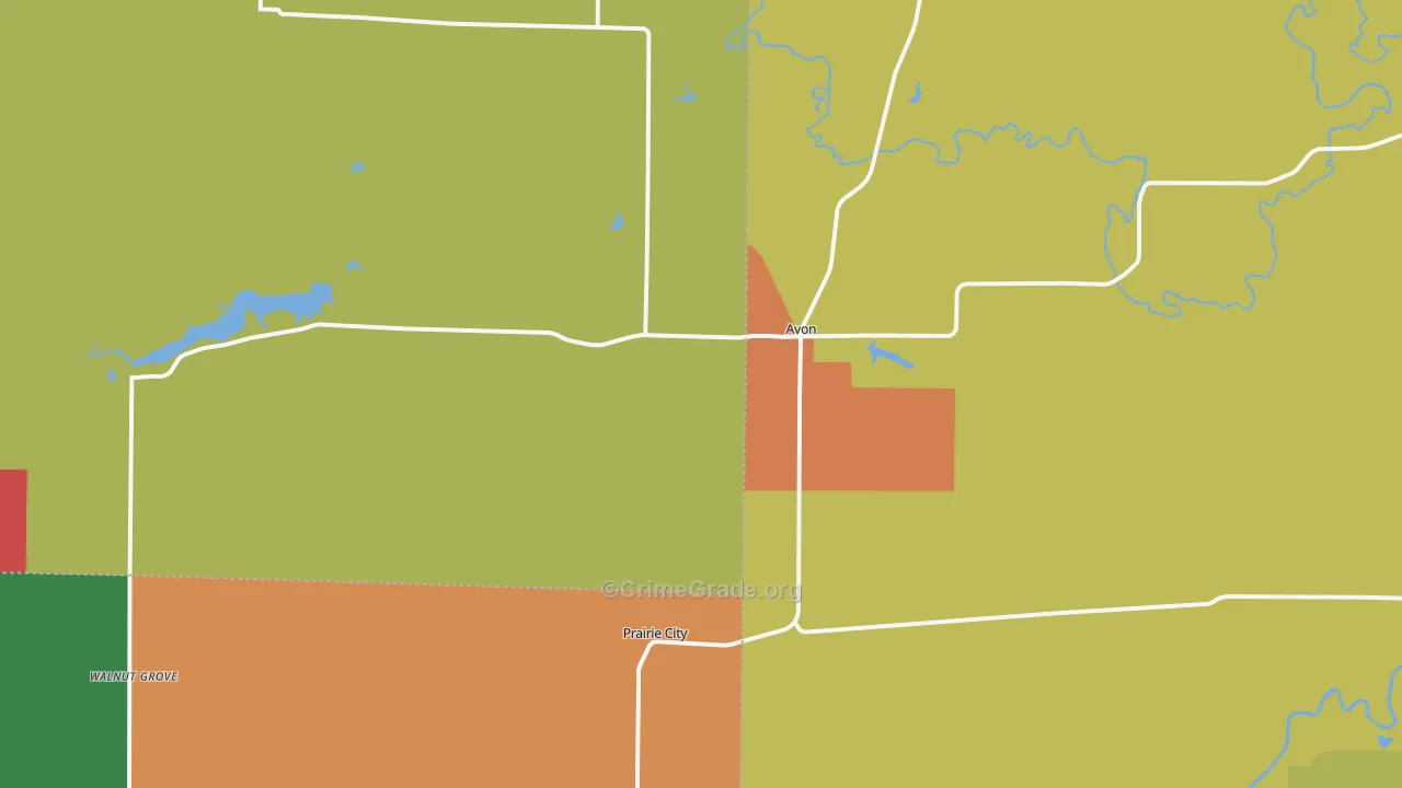 Avon, IL Map of Assault Rates