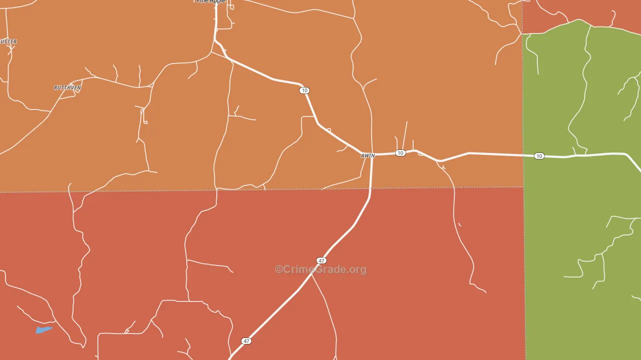 Awin, AL Map of Assault Rates