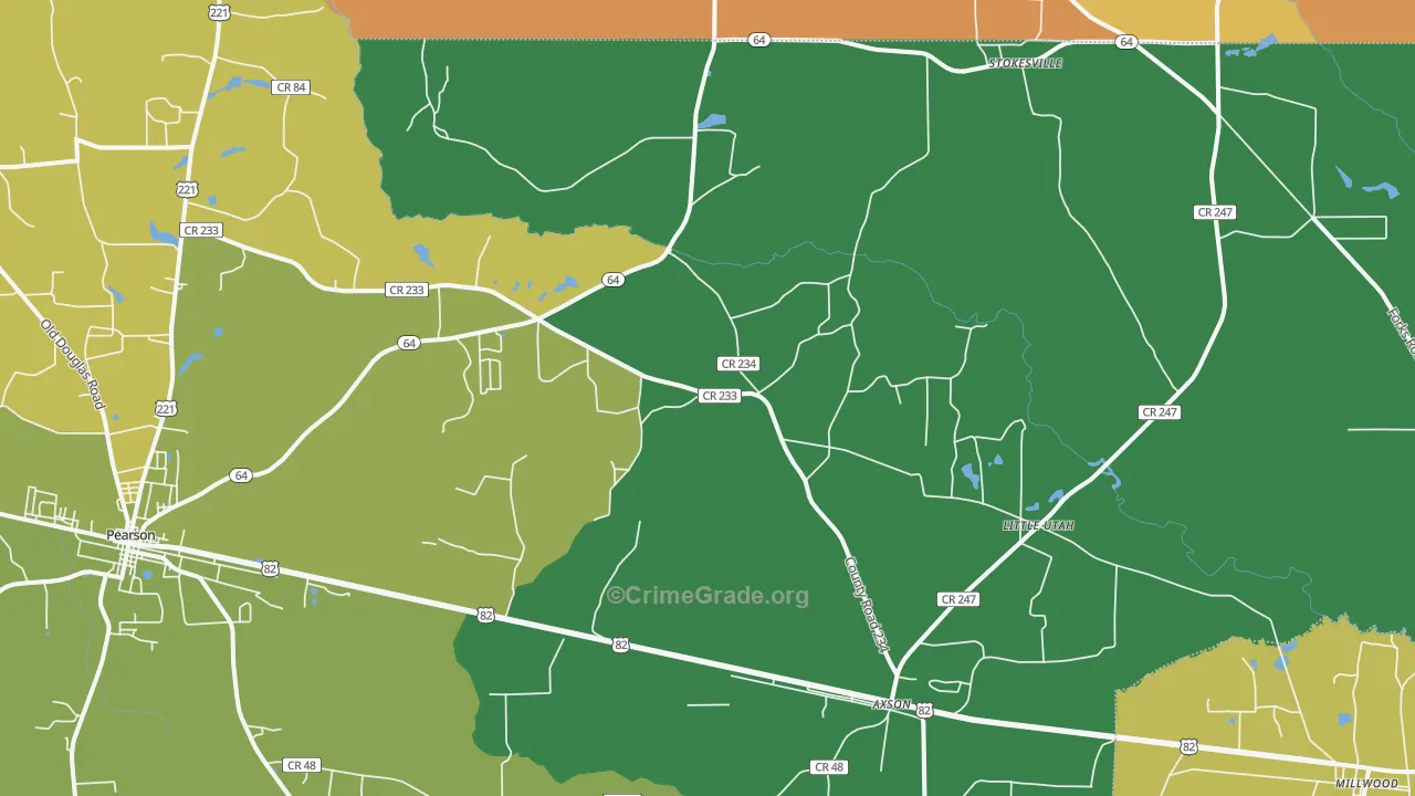 Axson, GA Map of Assault Rates