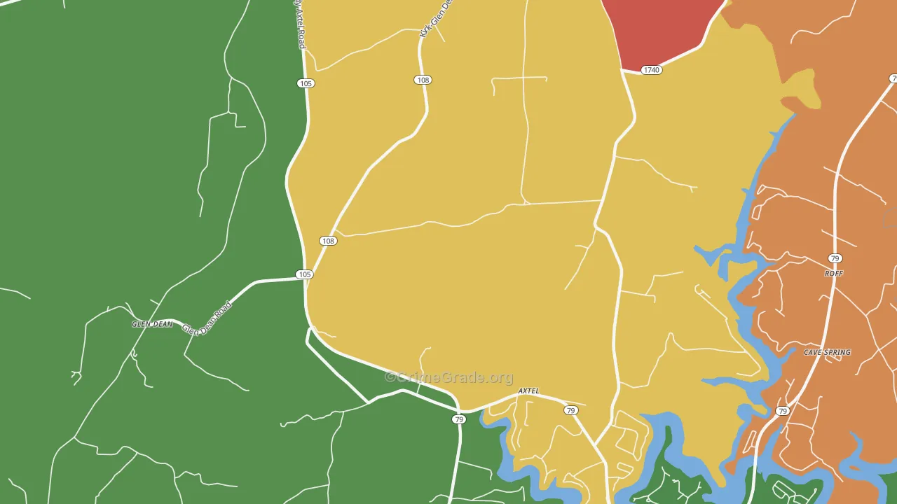 Axtel, KY Map of Assault Rates