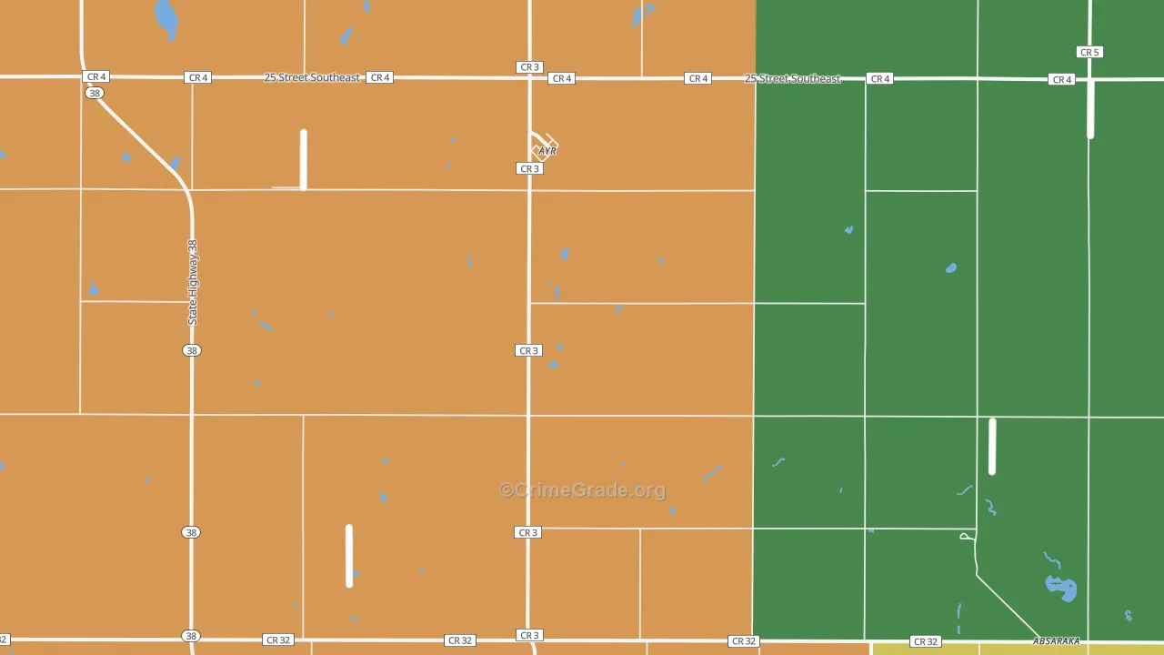 Ayr, ND Map of Assault Rates