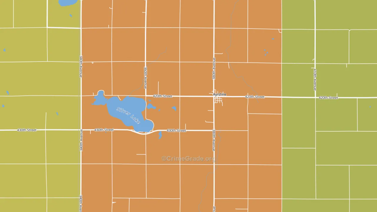 Ayrshire, IA Map of Assault Rates
