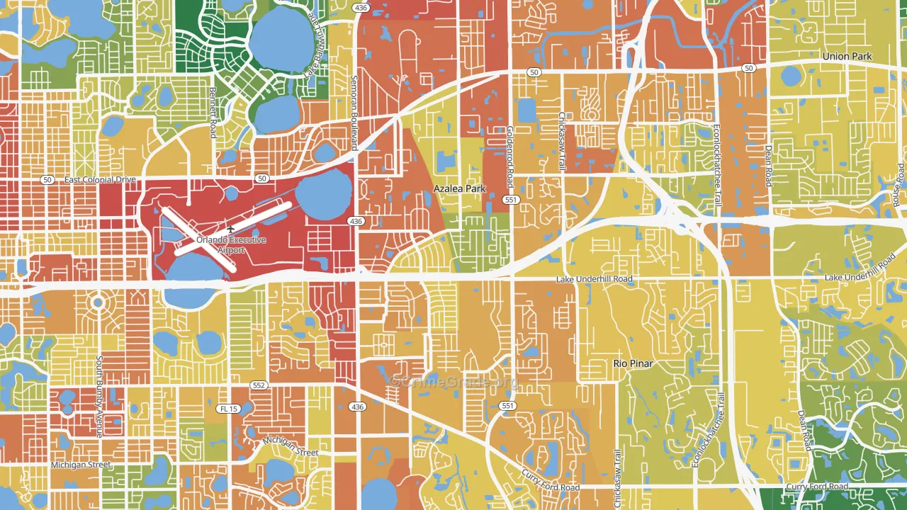 Azalea Park, FL Map of Assault Rates