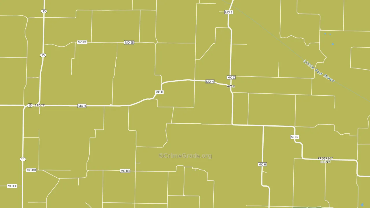 Azen, MO Map of Assault Rates