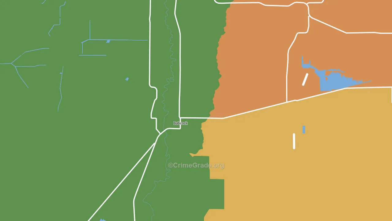 Babcock, WI Map of Assault Rates