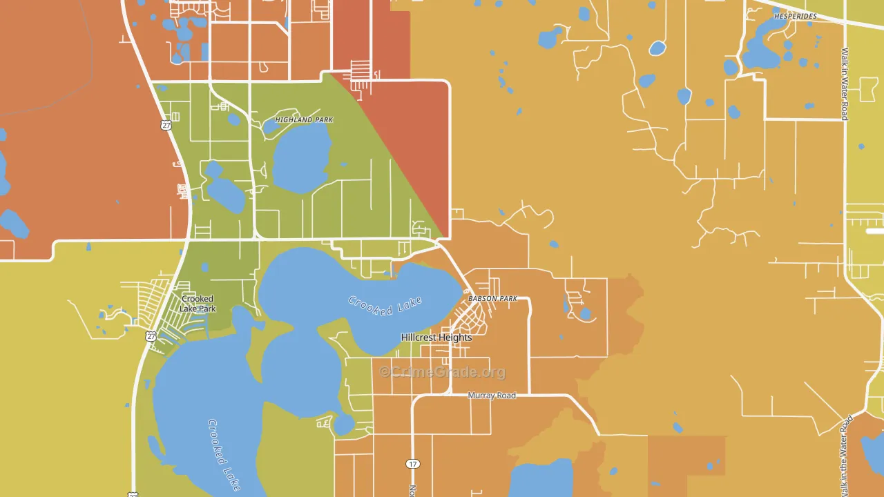 Babson Park, FL Map of Assault Rates