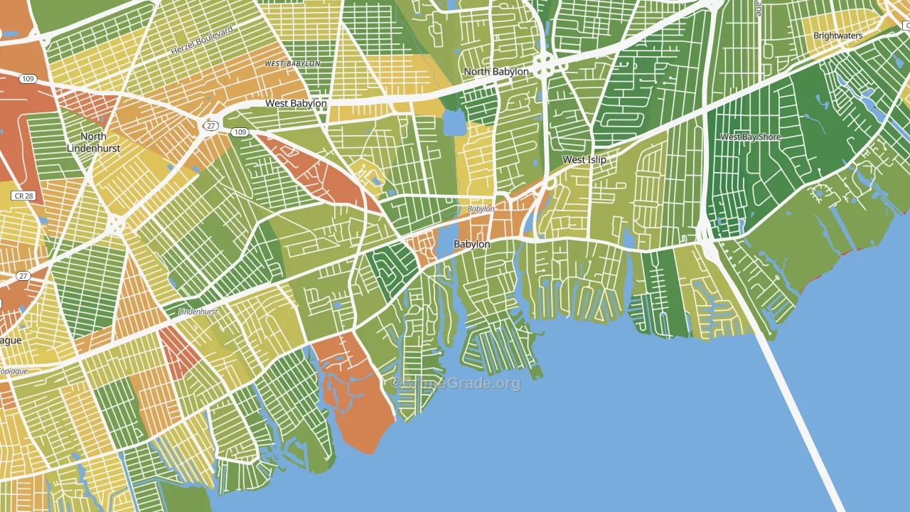Babylon, NY Map of Assault Rates