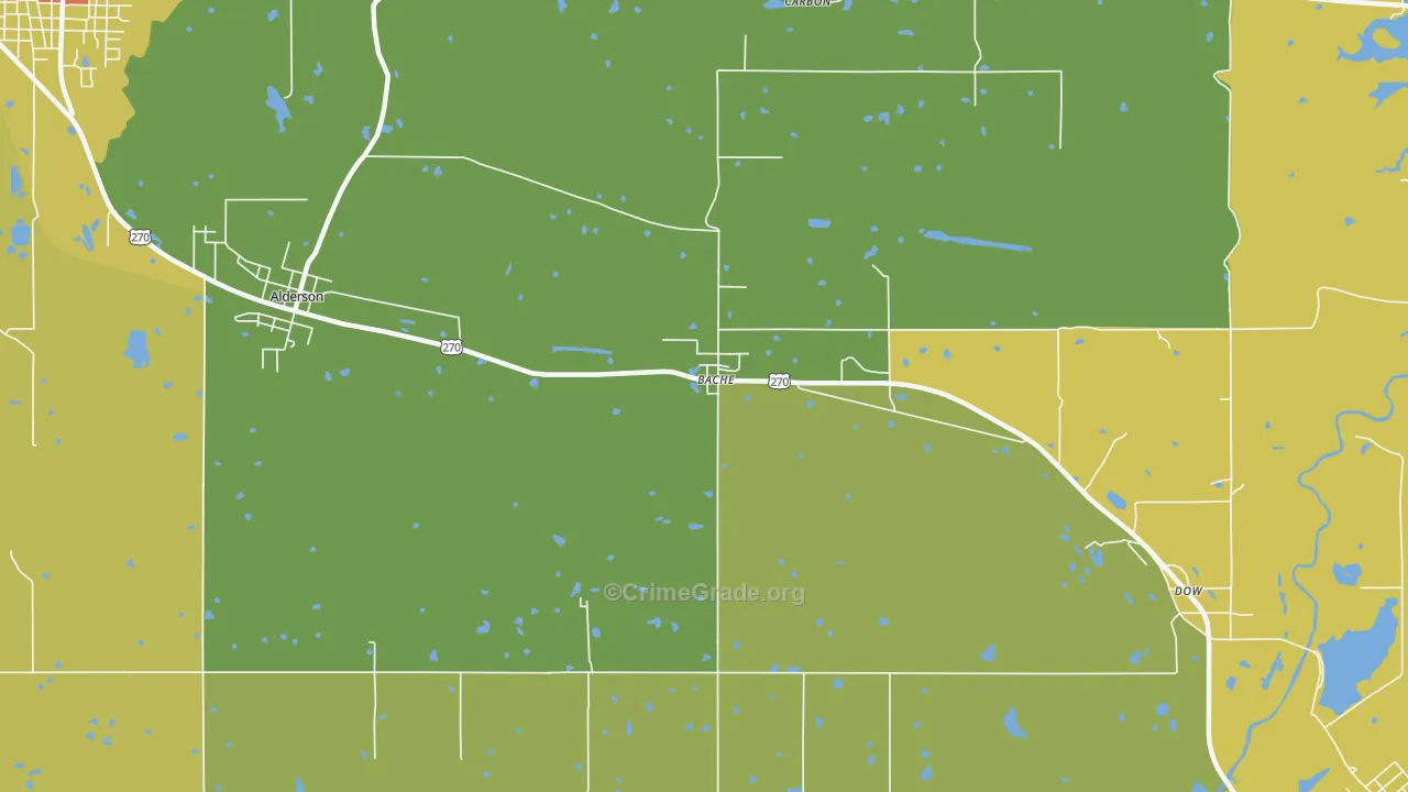 Bache, OK Map of Assault Rates