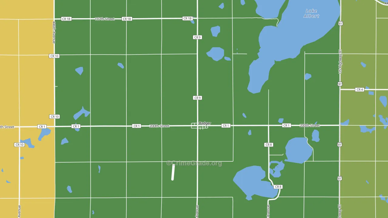 Badger, SD Map of Assault Rates