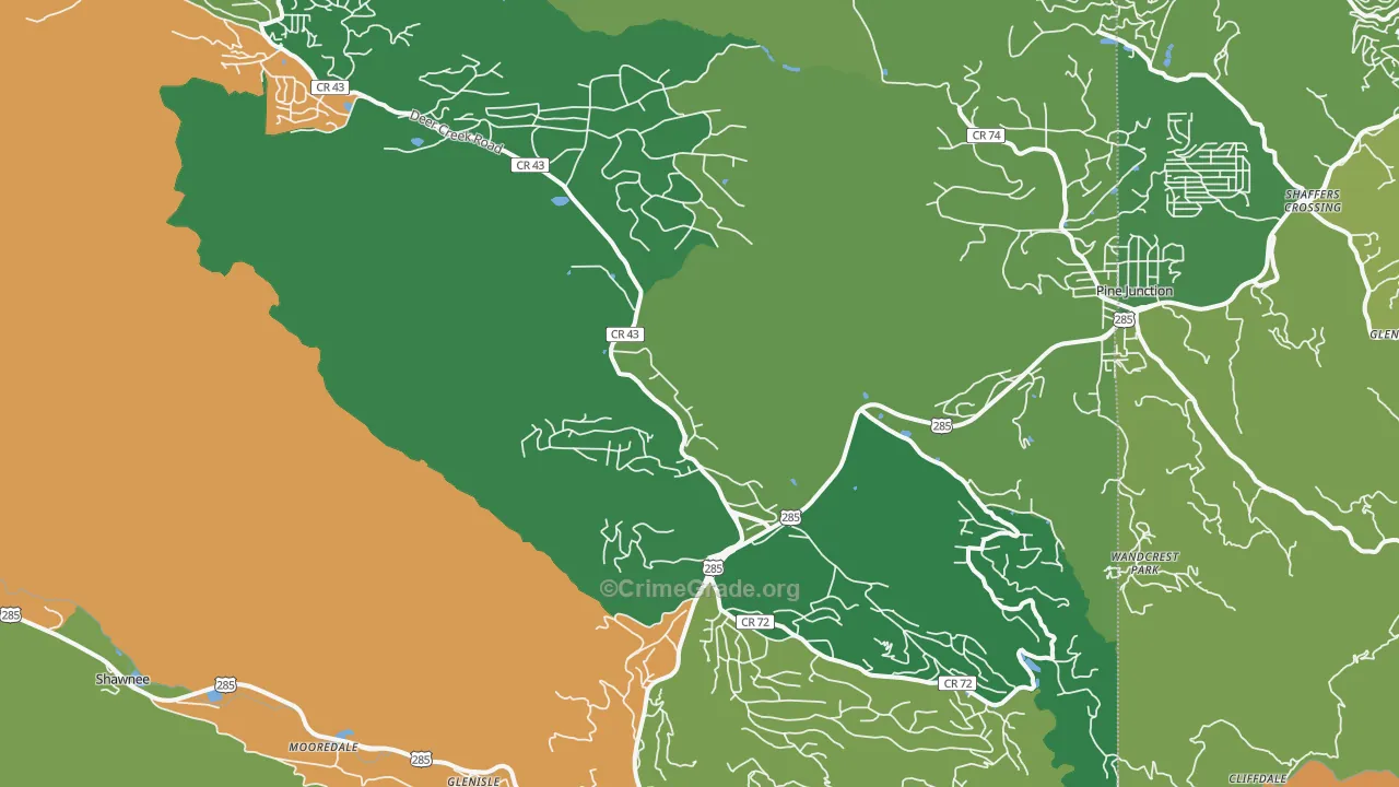 Bailey, CO Map of Assault Rates