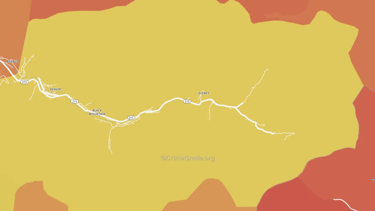 Bailey Creek, KY Map of Assault Rates
