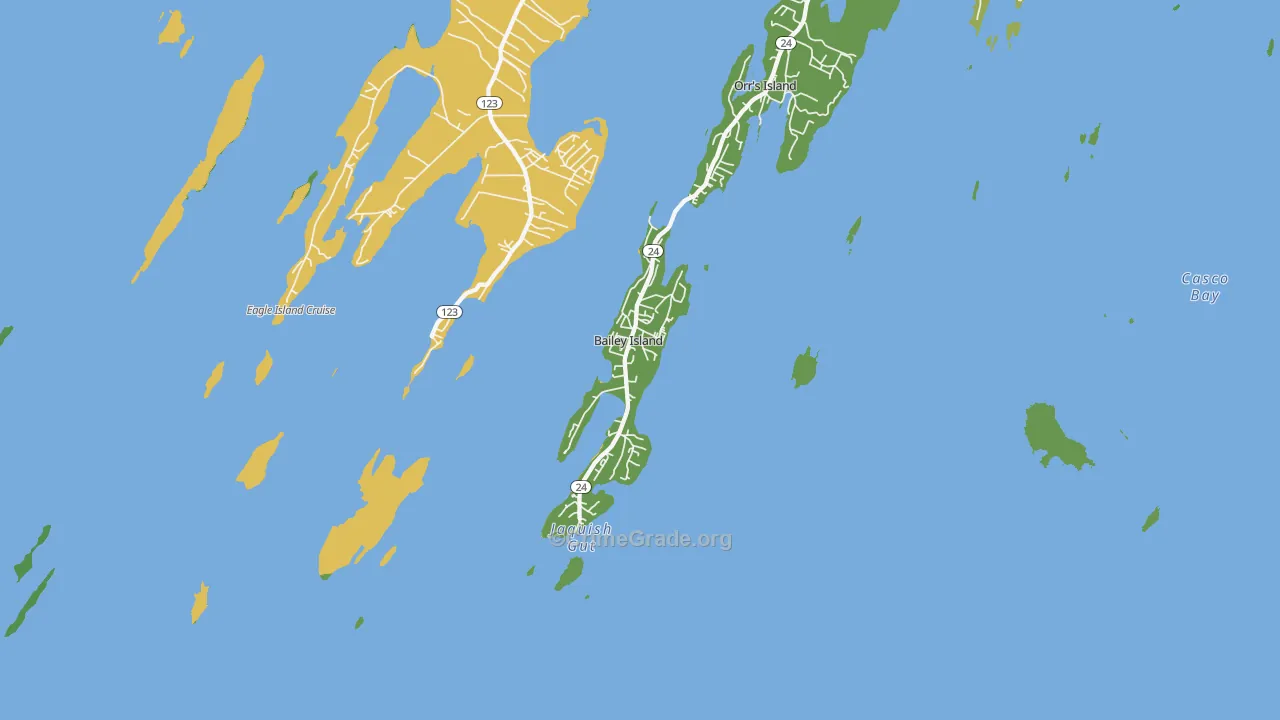 Bailey Island, ME Map of Assault Rates