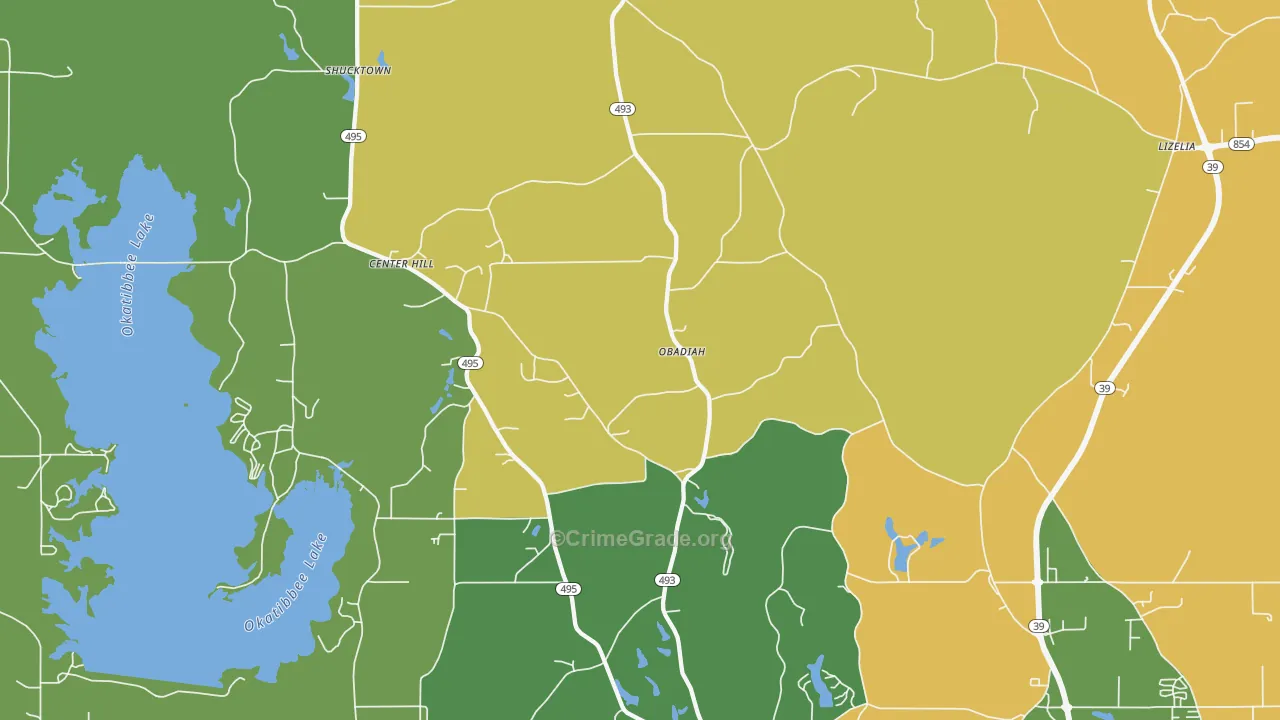Bailey, MS Map of Assault Rates