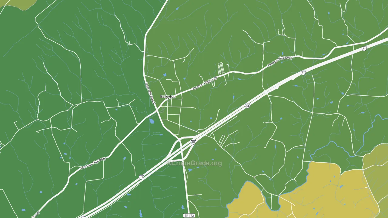 Baileyton, TN Map of Assault Rates