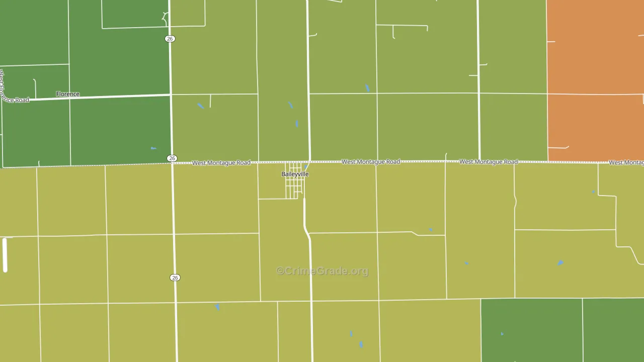 Baileyville, IL Map of Assault Rates