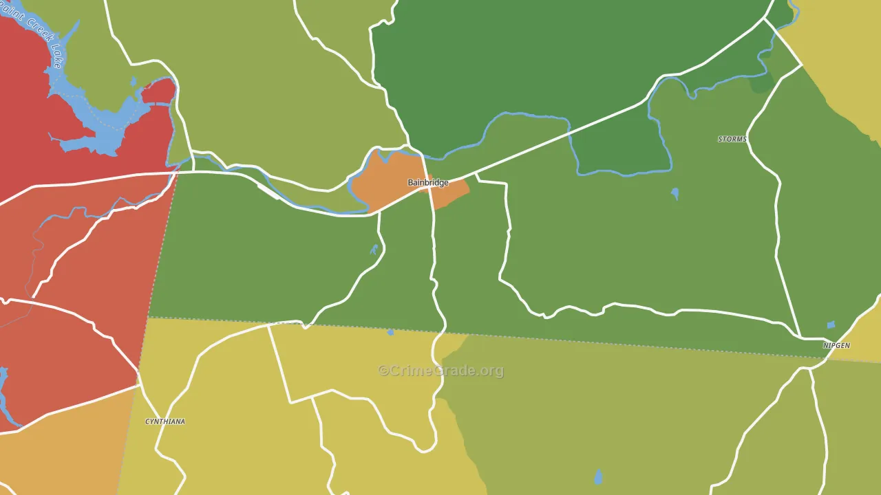 Bainbridge, OH Map of Assault Rates