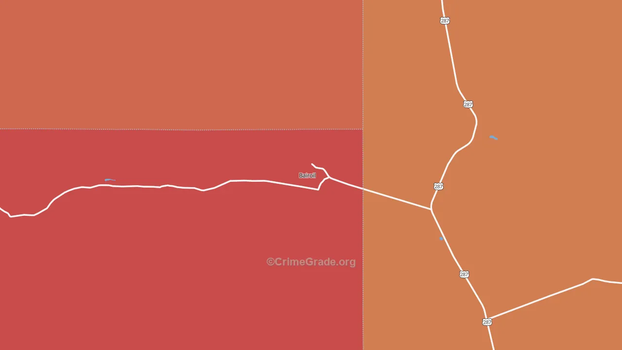 Bairoil, WY Map of Assault Rates