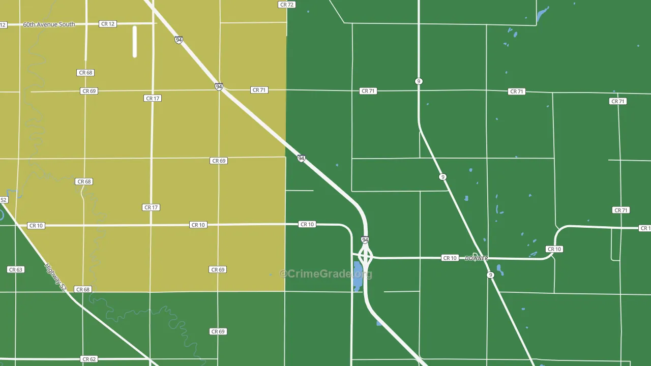 Baker, MN Map of Assault Rates