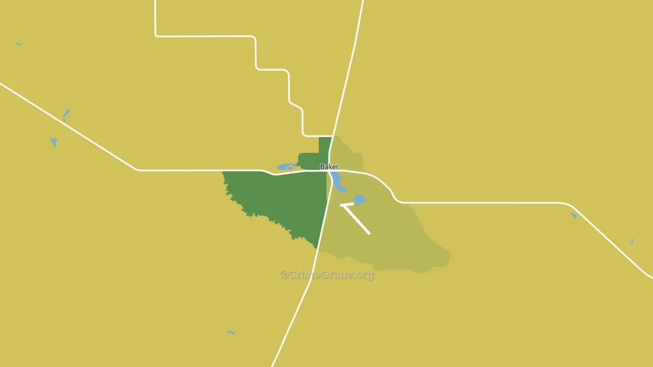 Baker, MT Map of Assault Rates