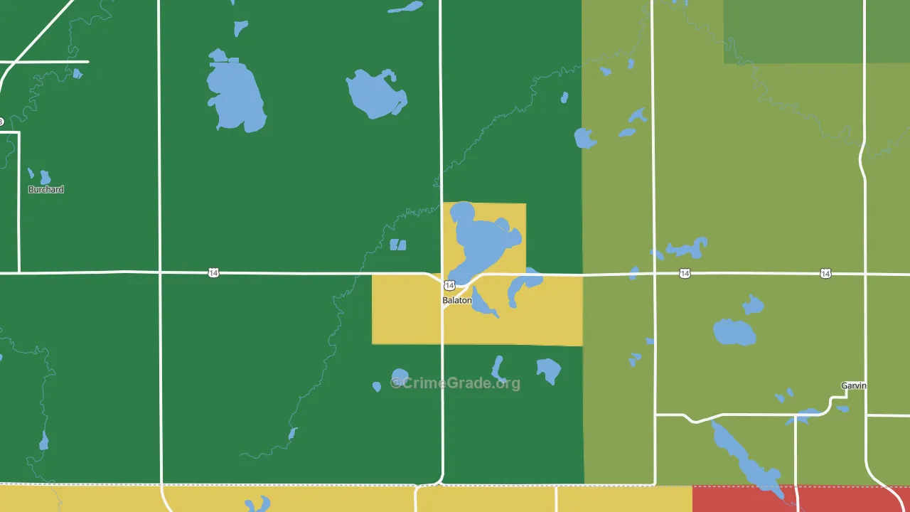 Balaton, MN Map of Assault Rates