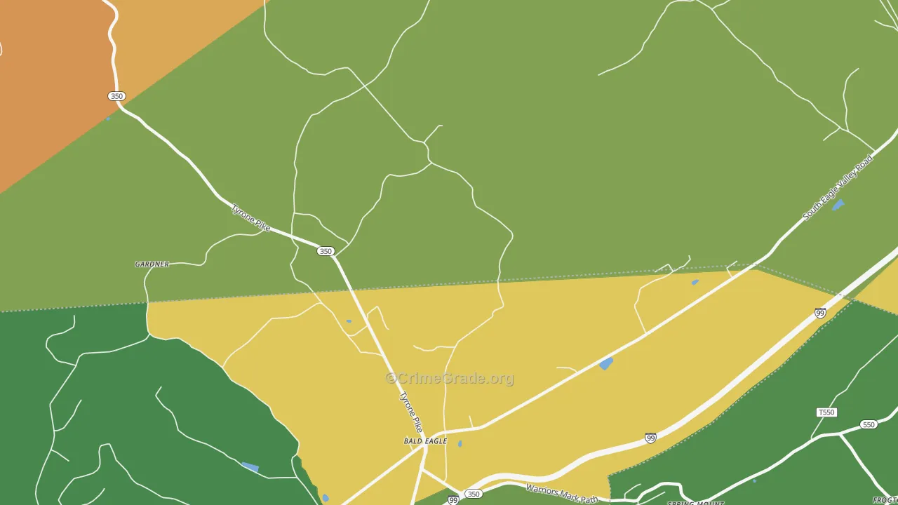 Bald Eagle, PA Map of Assault Rates