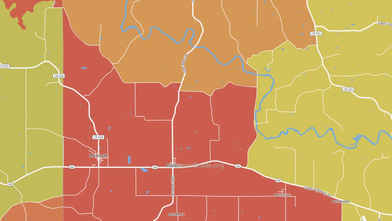 Baldwin, IA Map of Assault Rates