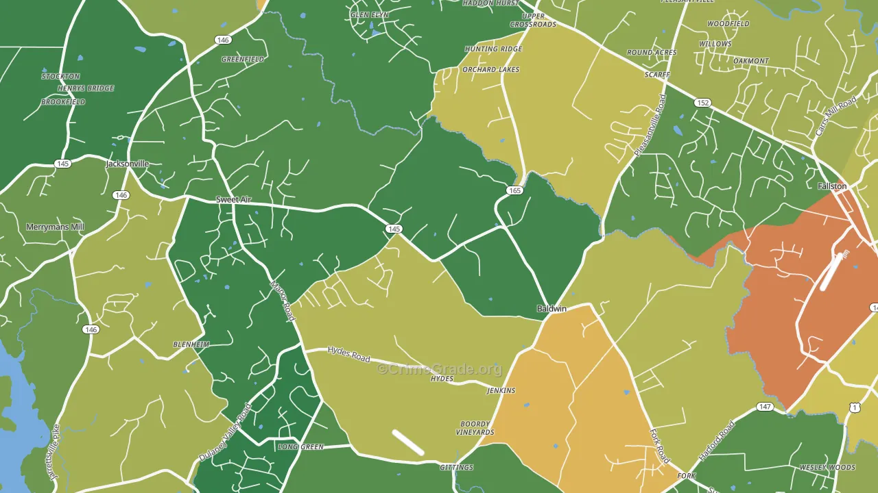 Baldwin, MD Map of Assault Rates