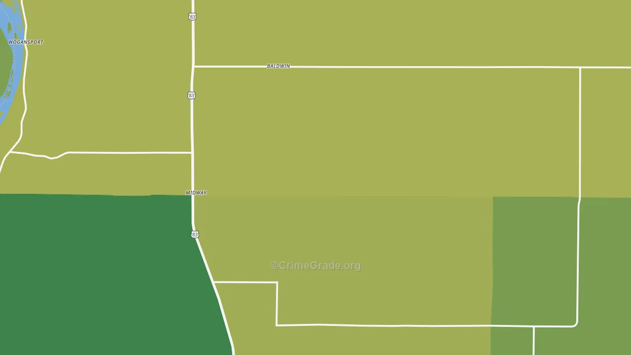 Baldwin, ND Map of Assault Rates