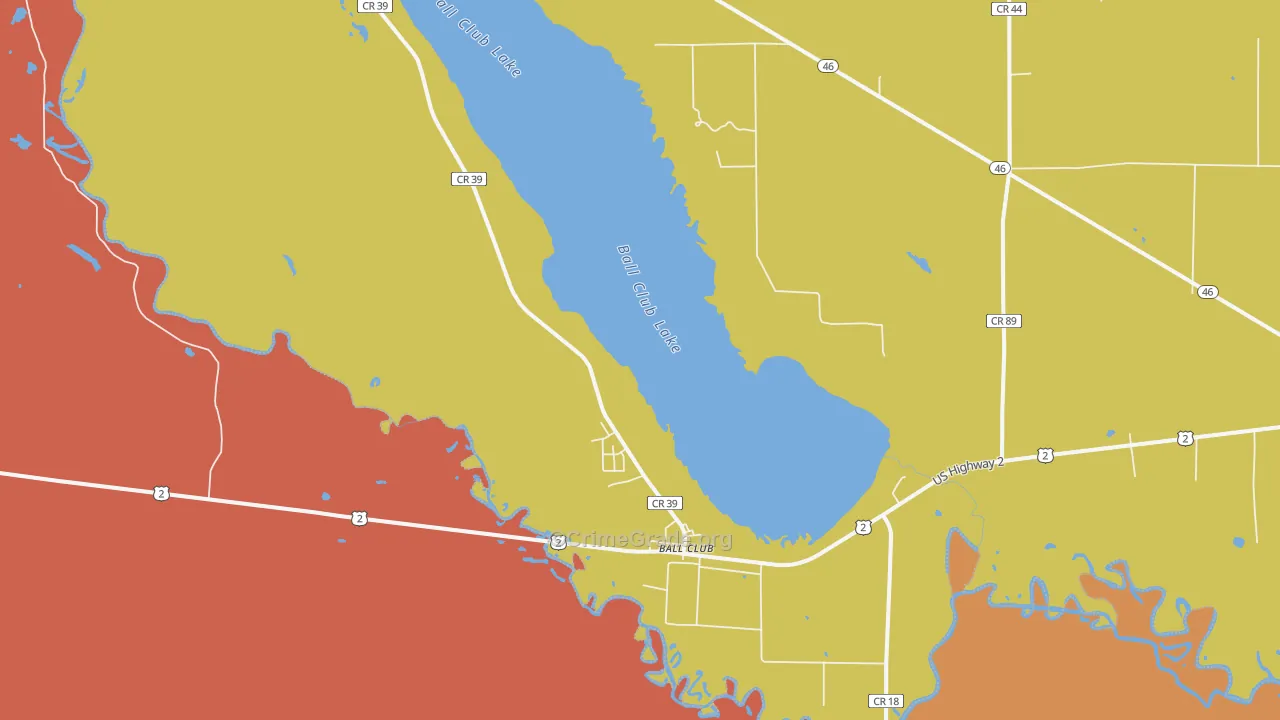 Ball Club, MN Map of Assault Rates