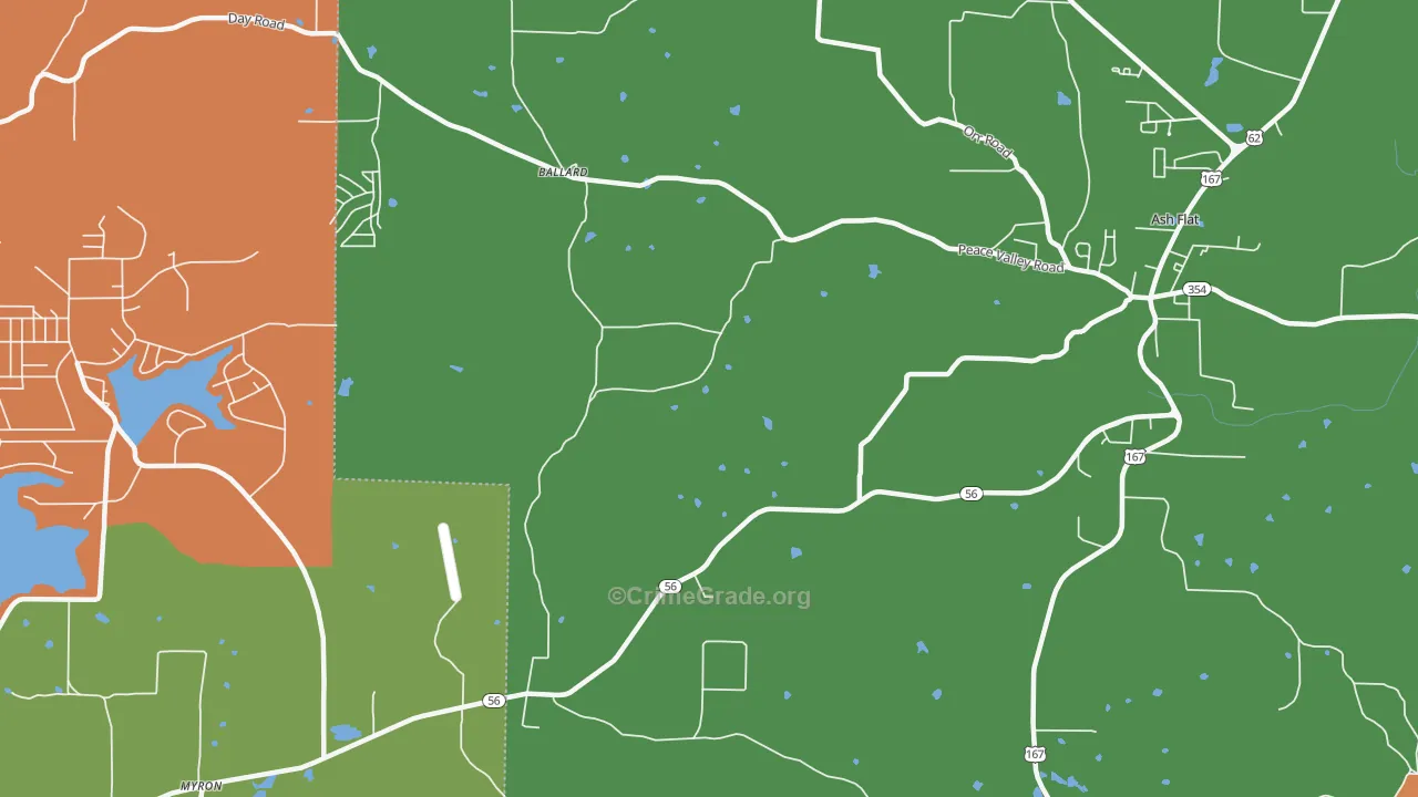 Ballard, AR Map of Assault Rates