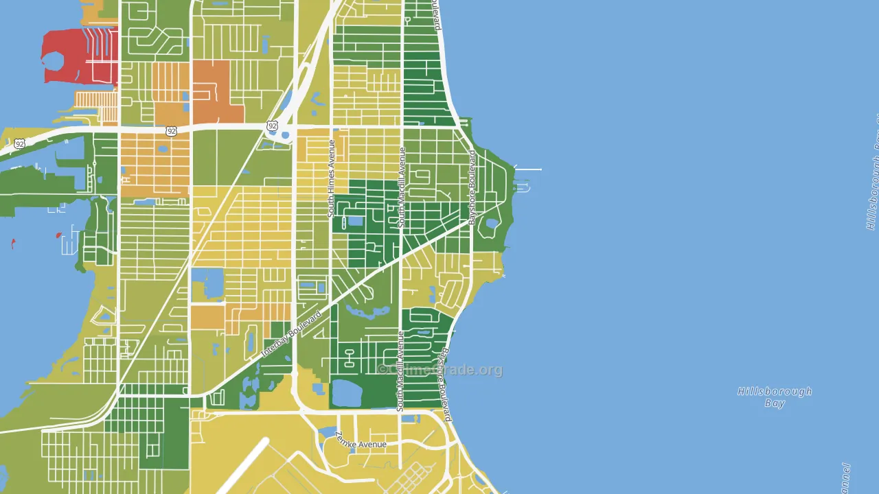 Ballast Point, Tampa, FL Map of Assault Rates